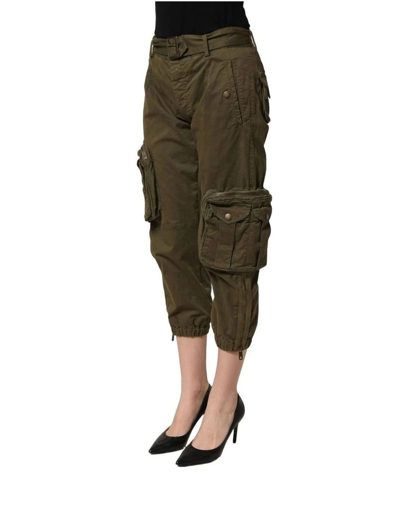 Dolce & Gabbana Cargo Pant in green, Cotton — view 6