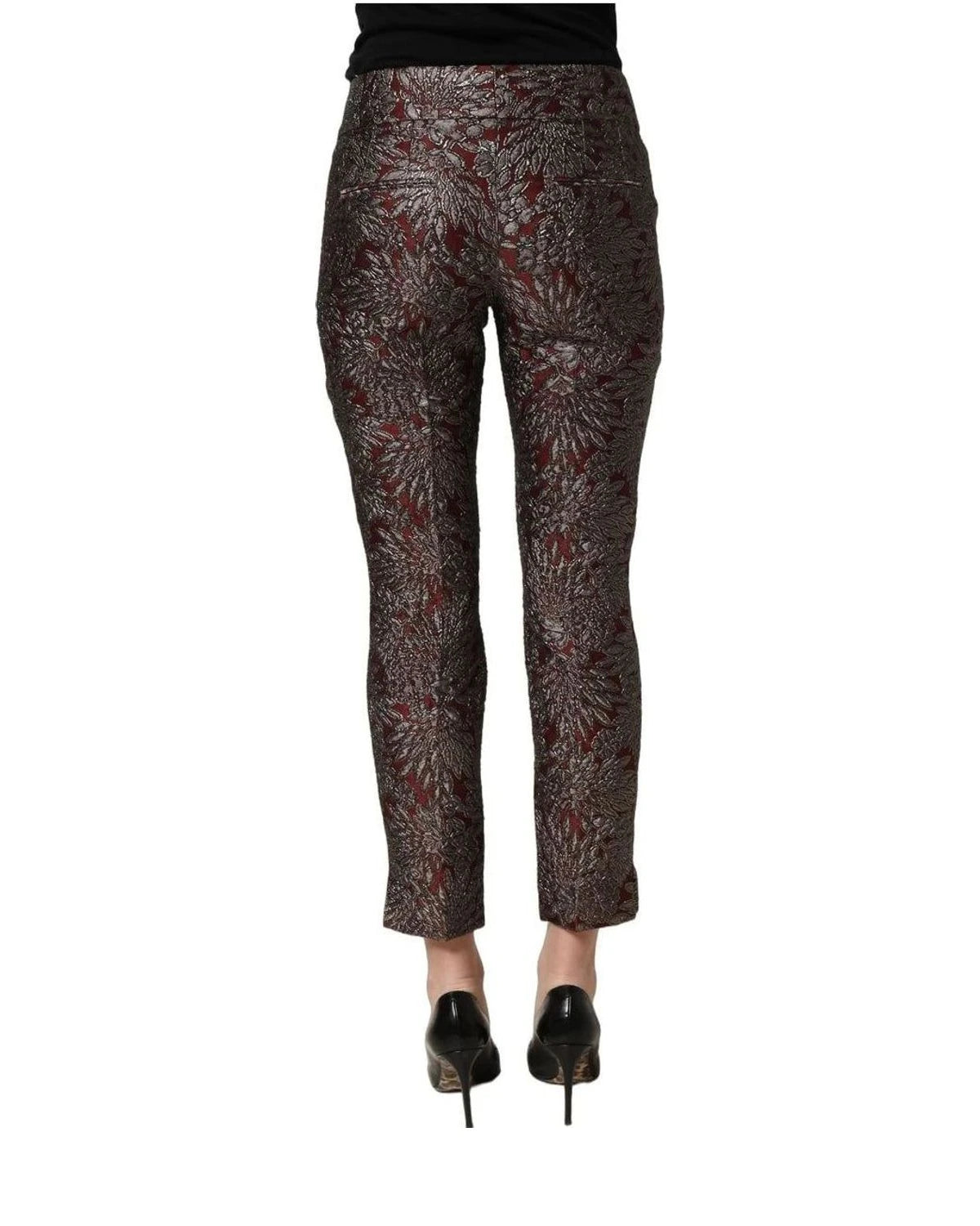 Dolce & Gabbana Trouser in red, Silk — view 5