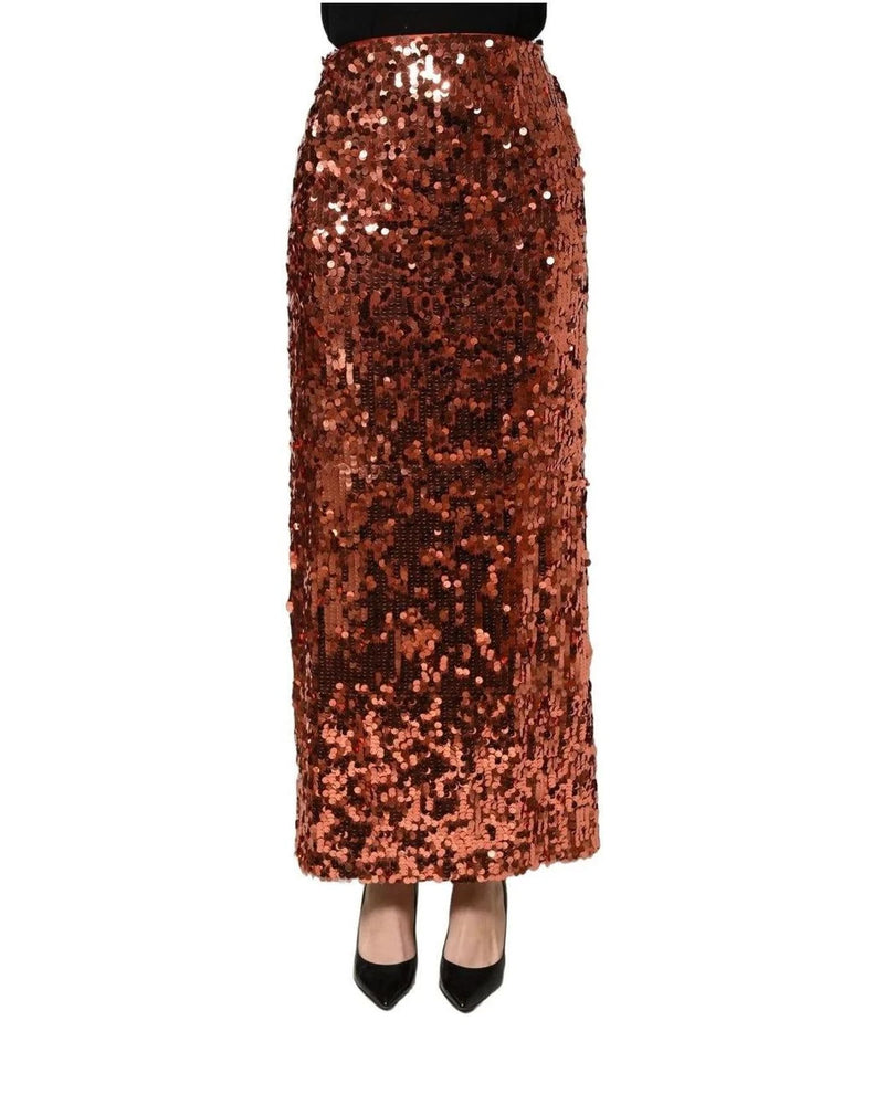 Dolce & Gabbana Skirt in bronze, Silk — view 4