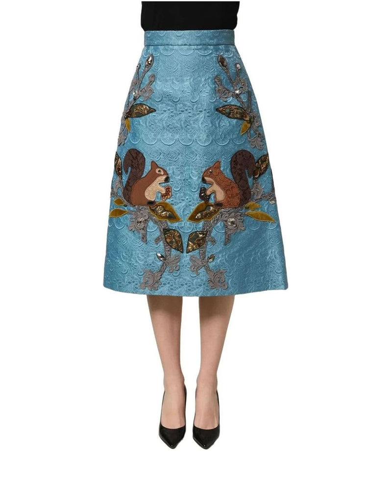 Dolce & Gabbana Skirt in blue, Cotton — view 3