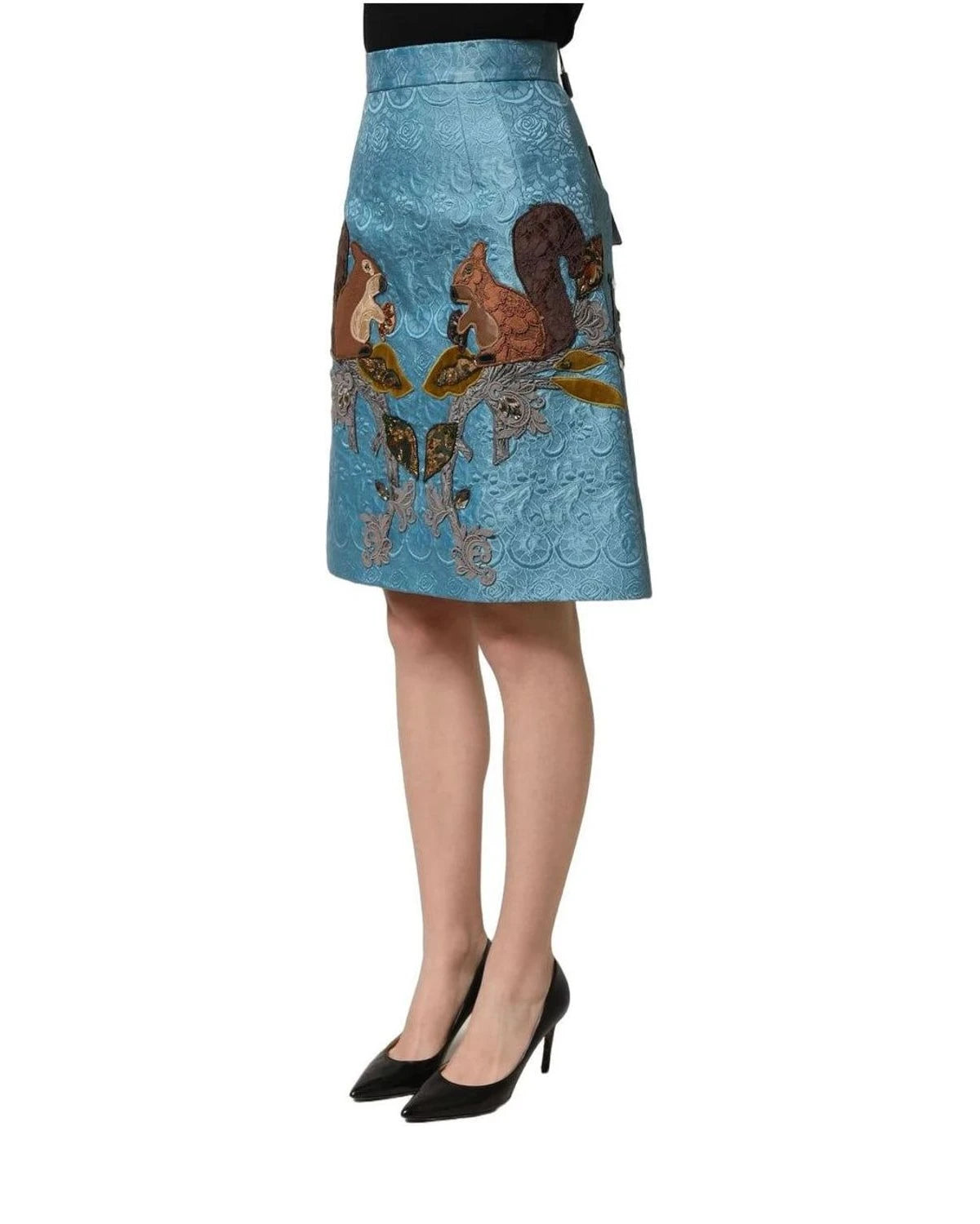 Dolce & Gabbana Skirt in blue, Cotton — view 4