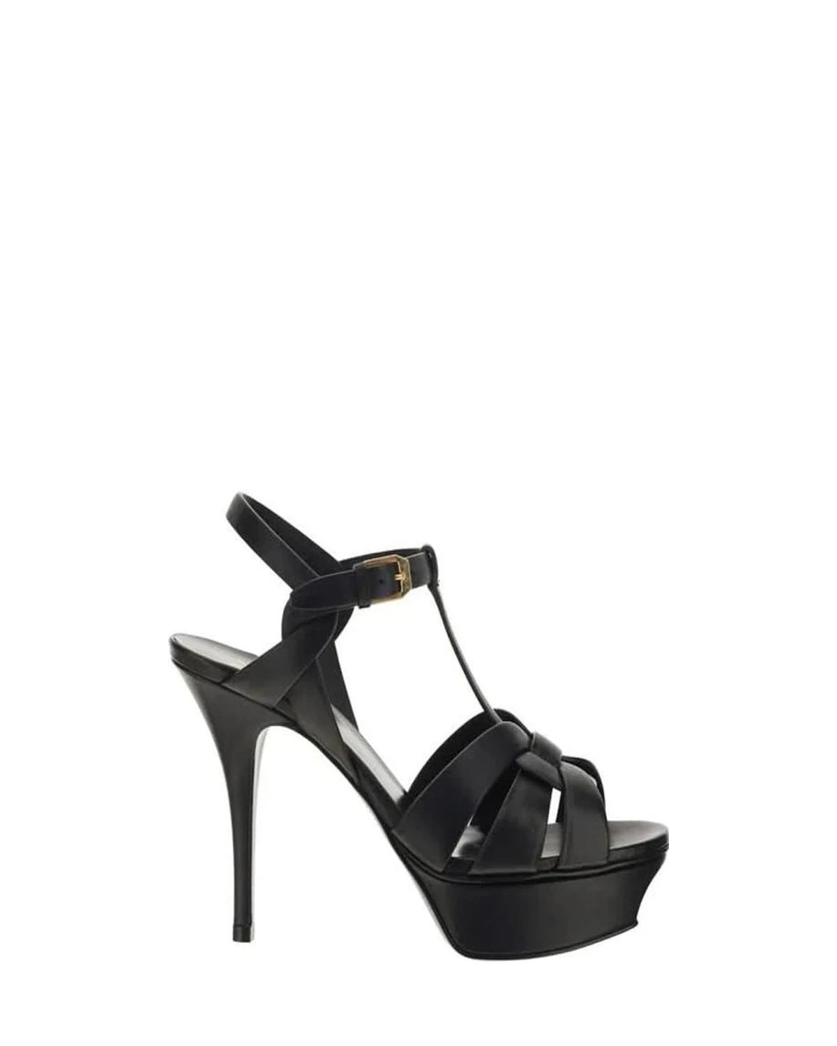 Saint Laurent Black Platform Sandals 