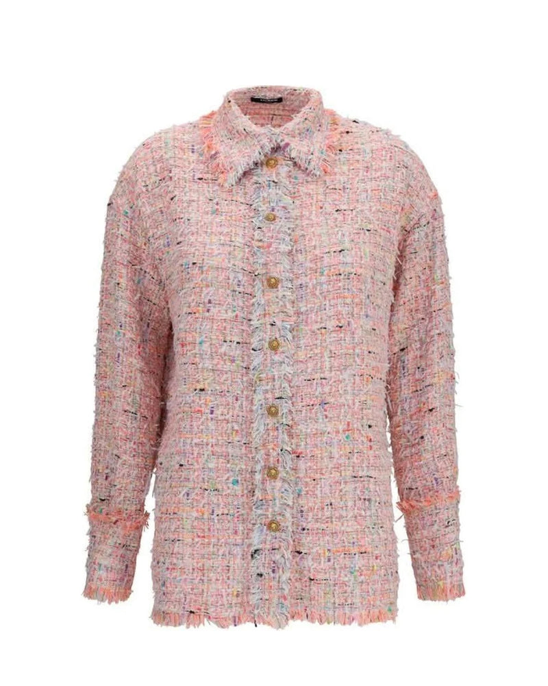 Balmain Dress Shirt in pink, Polyamide