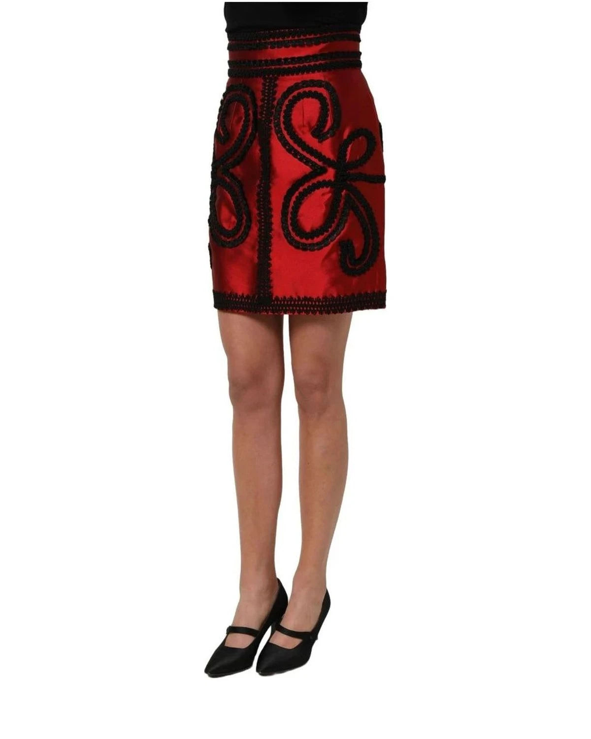 Dolce & Gabbana Skirt in red, Silk — view 4