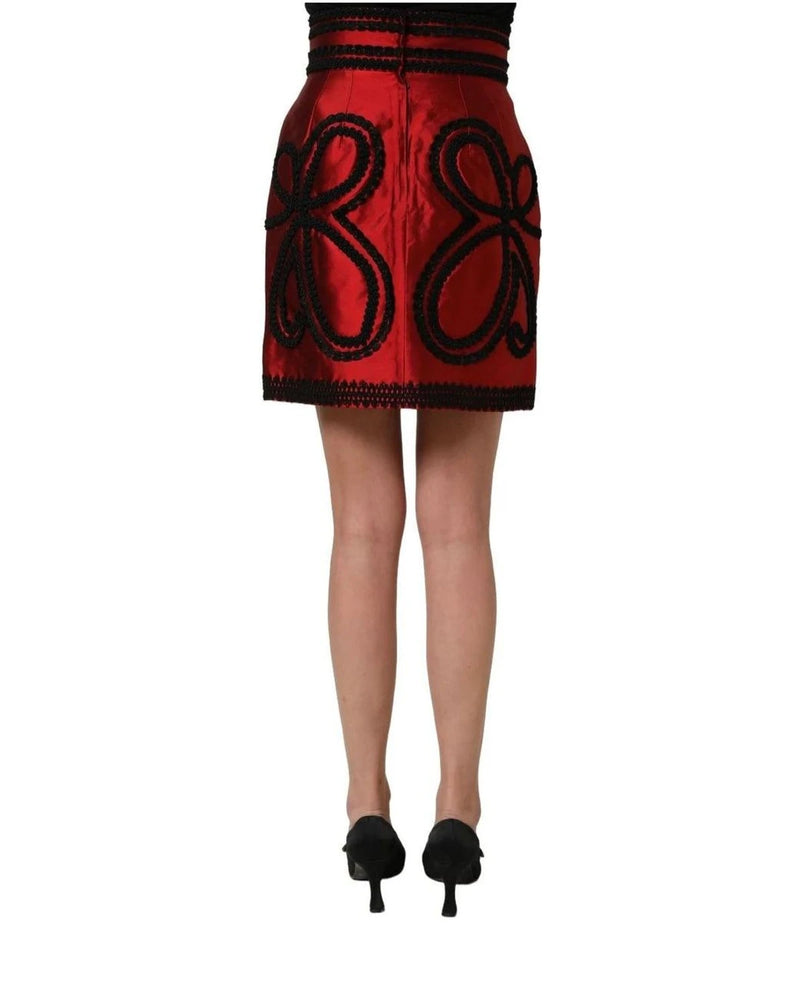 Dolce & Gabbana Skirt in red, Silk — view 5