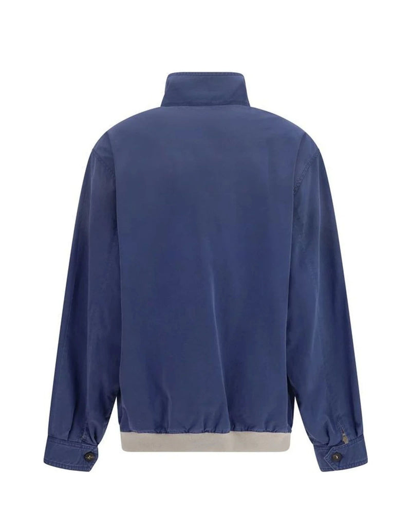 Miu Miu Bomber Jacket in blue, Cotton — view 2