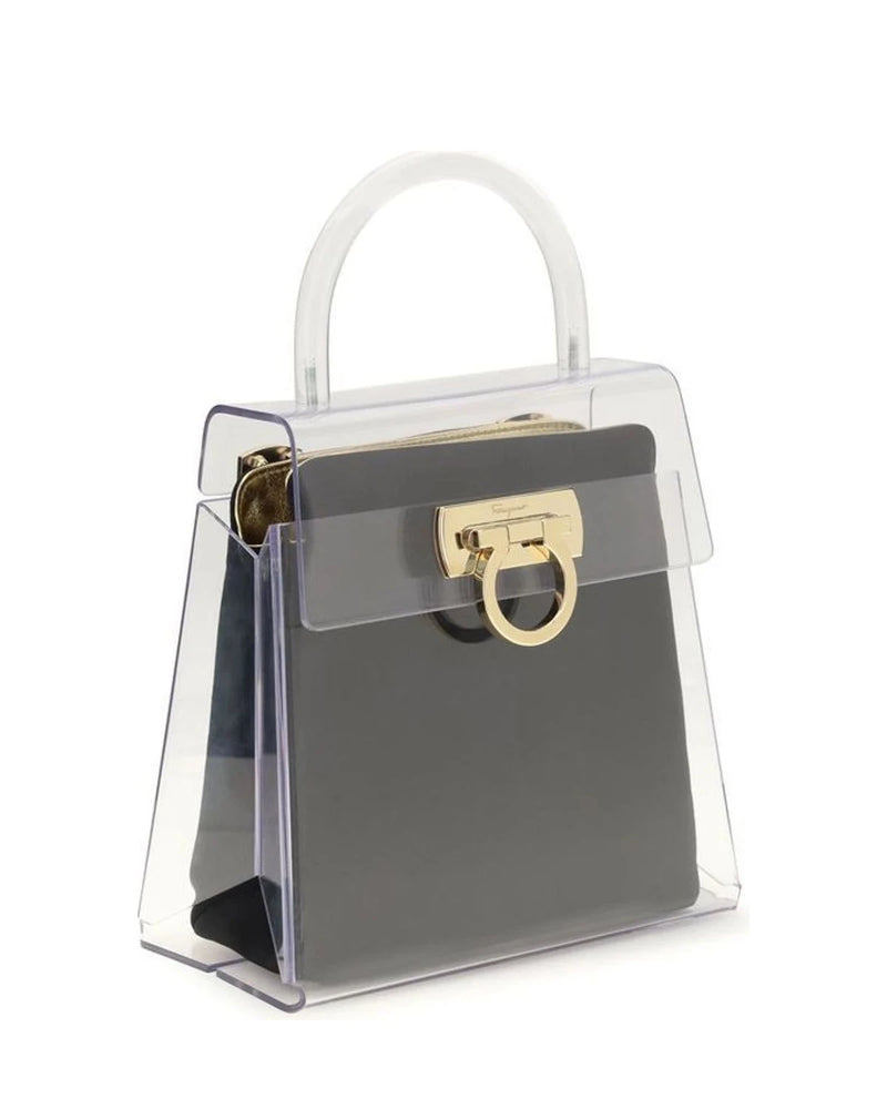 Ferragamo Black Shopping Tote 