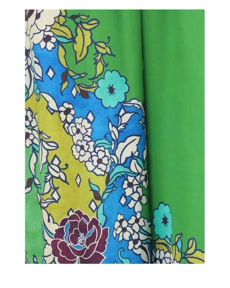 Alemais Palazzo Pant in green, Silk — view 3