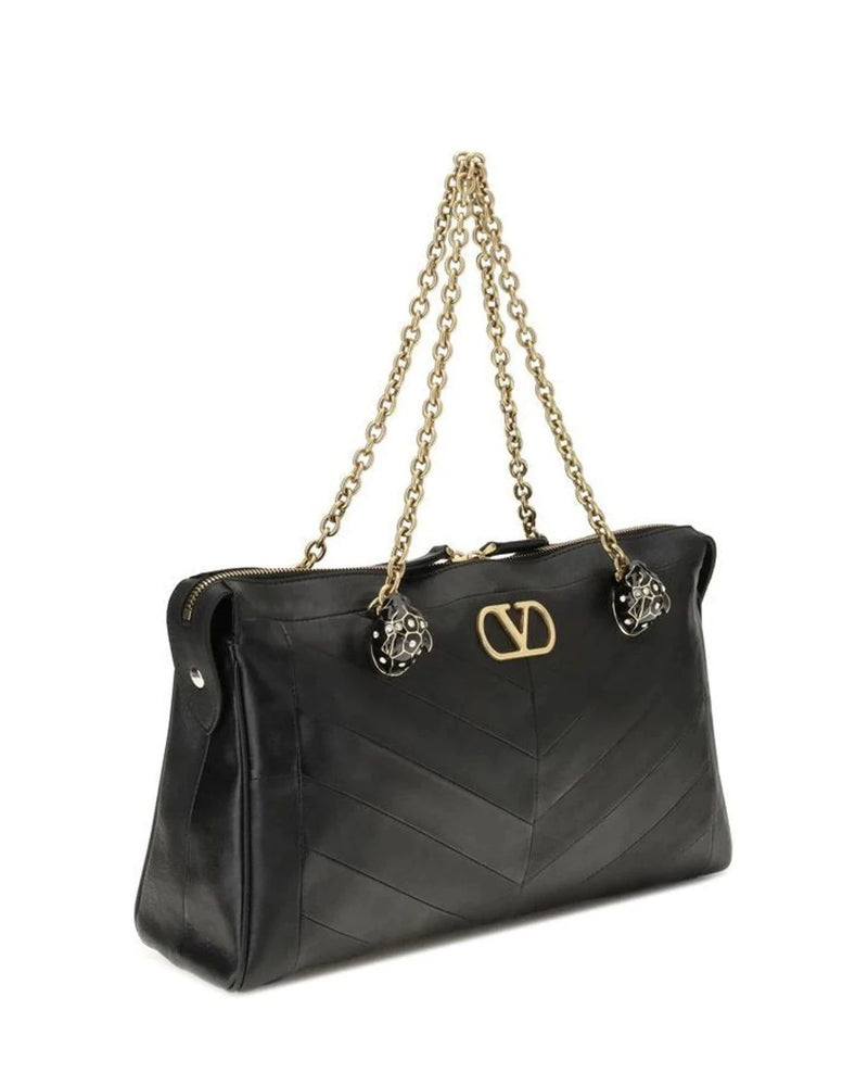 Valentino Garavani Patchwork Black Shoulder Bag 