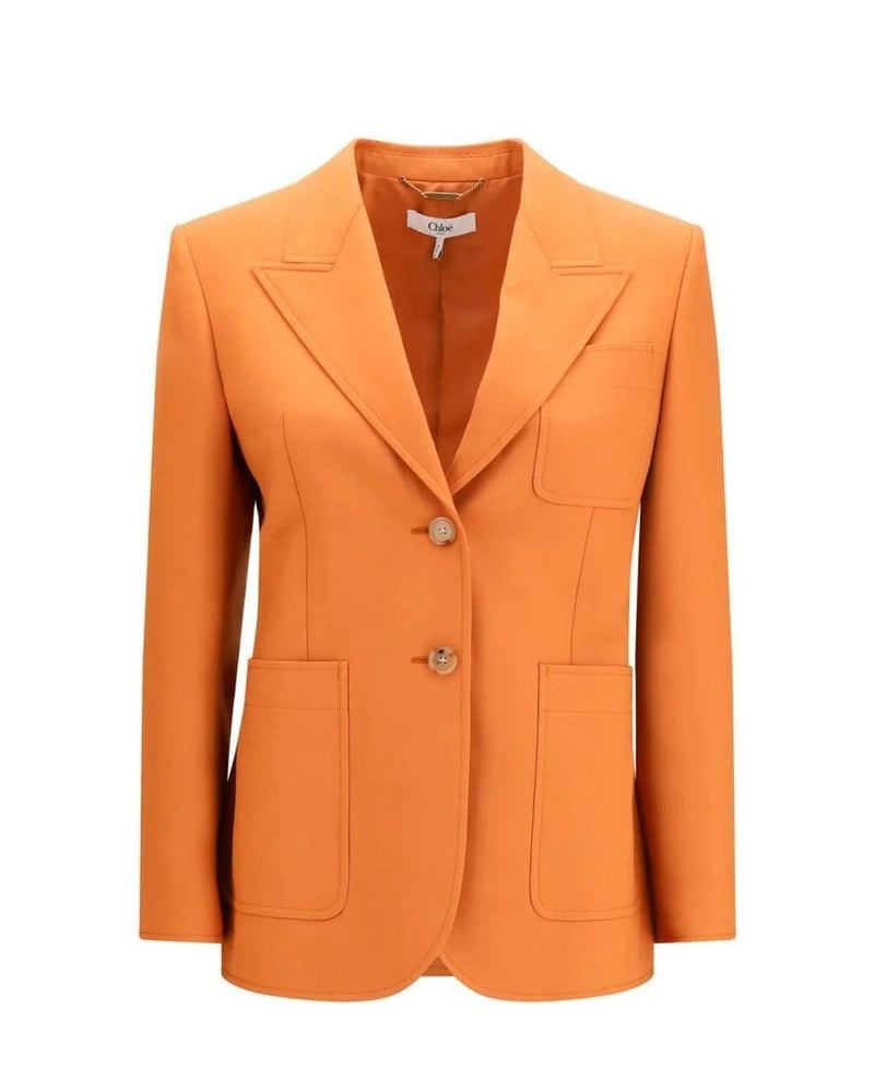 Chloé Blazer in orange, Merino Wool