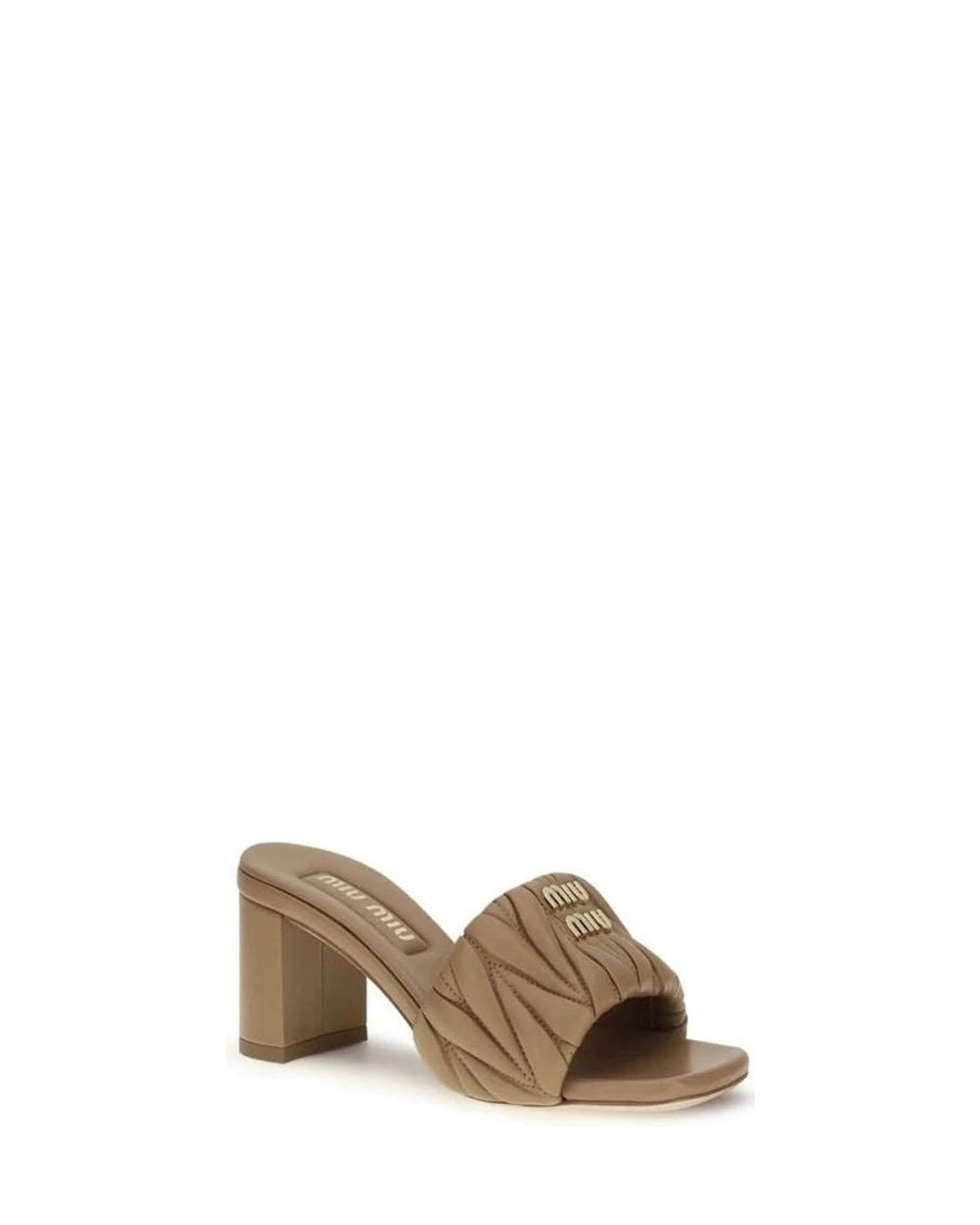 Miu Miu Beige Platform Sandals 