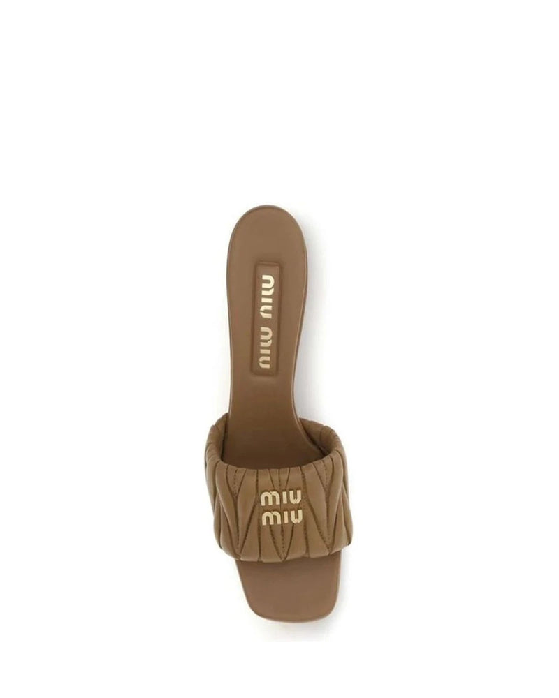 Miu Miu Beige Platform Sandals 