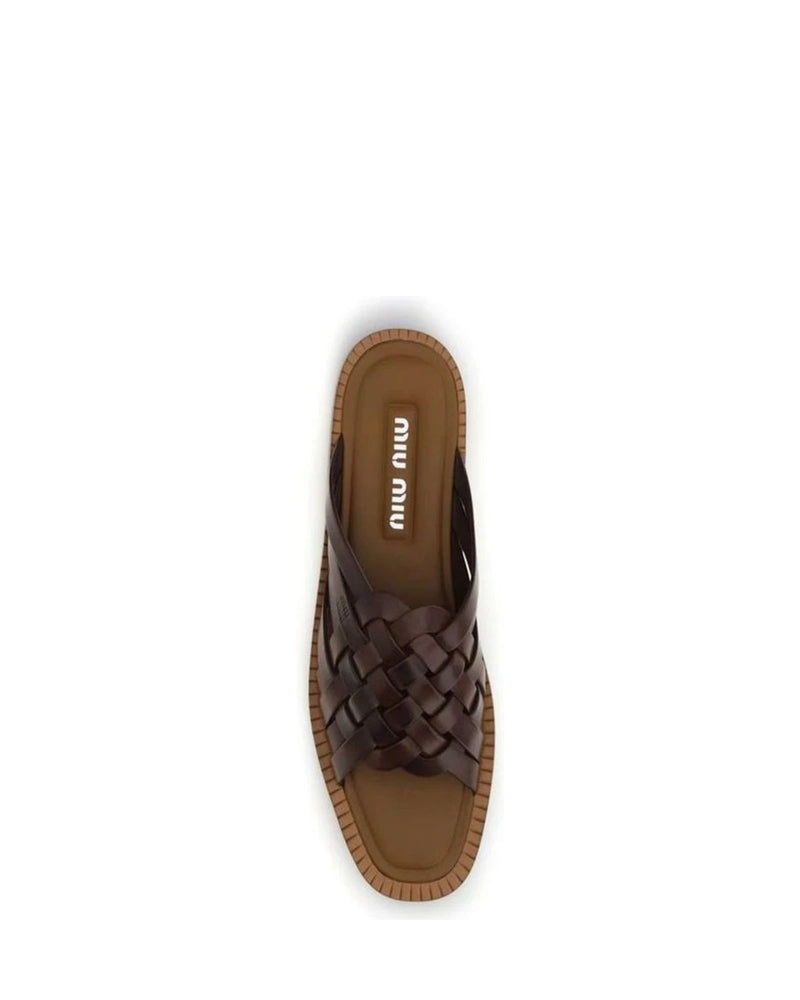 Miu Miu Brown Sandals 