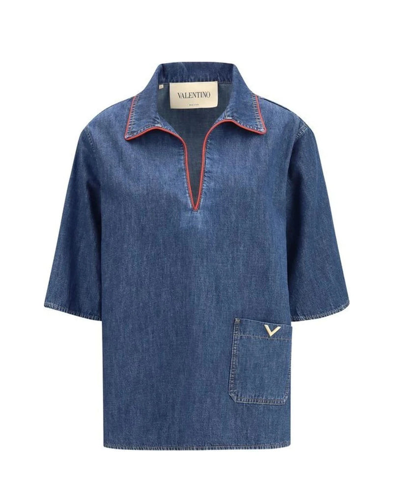 Valentino Garavani Dress Shirt in blue, Cotton