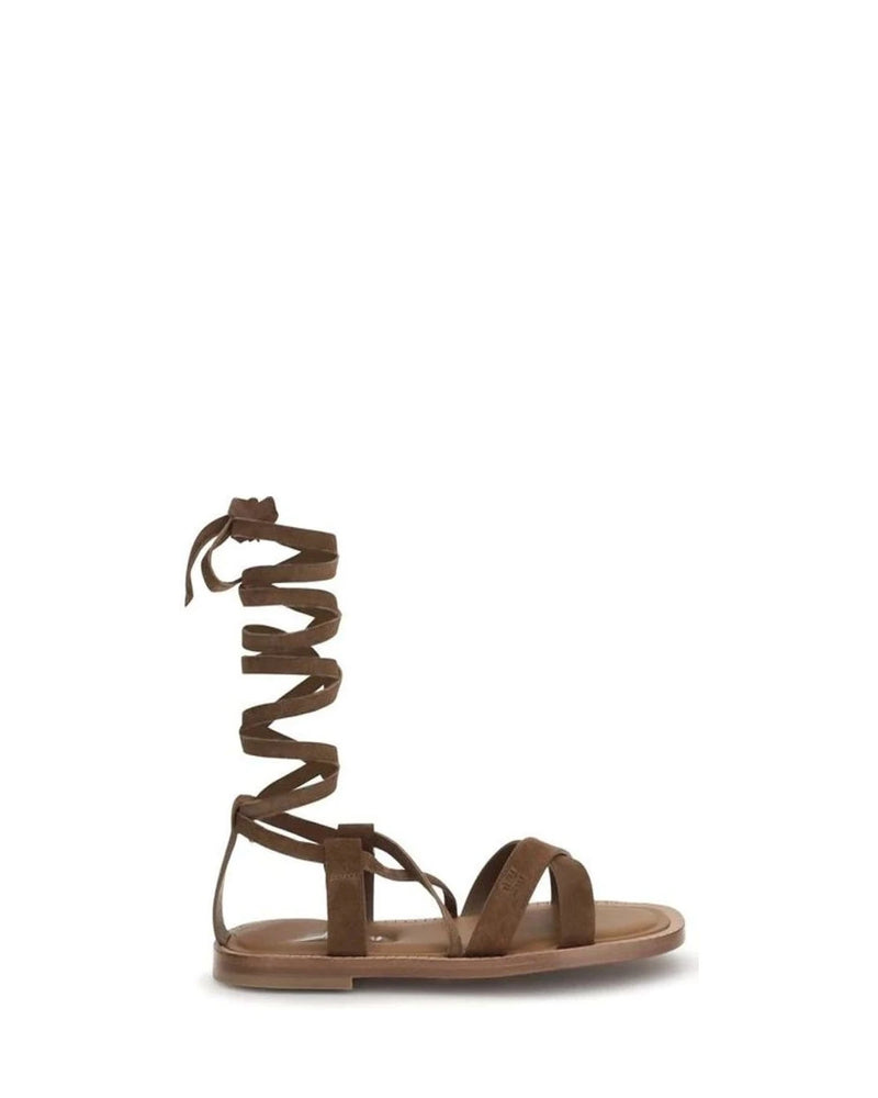 Miu Miu Strap-On Brown Sandals 