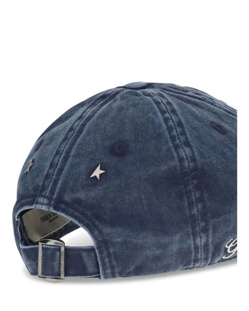 Golden Goose Baseball Cap in blue, Cotton — view 3