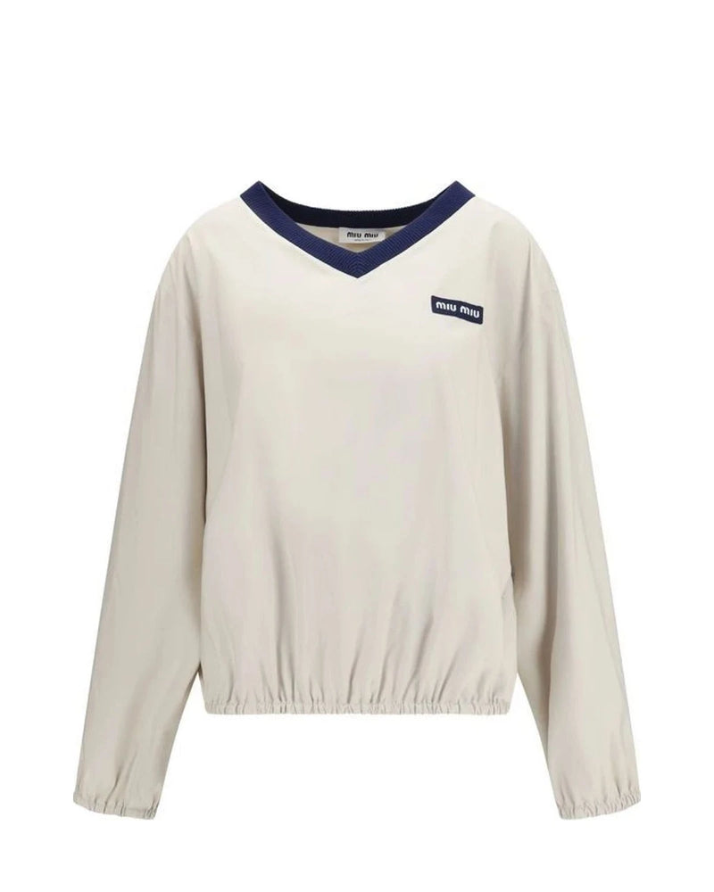 Miu Miu Sweatshirt in beige, Recycled Polyester