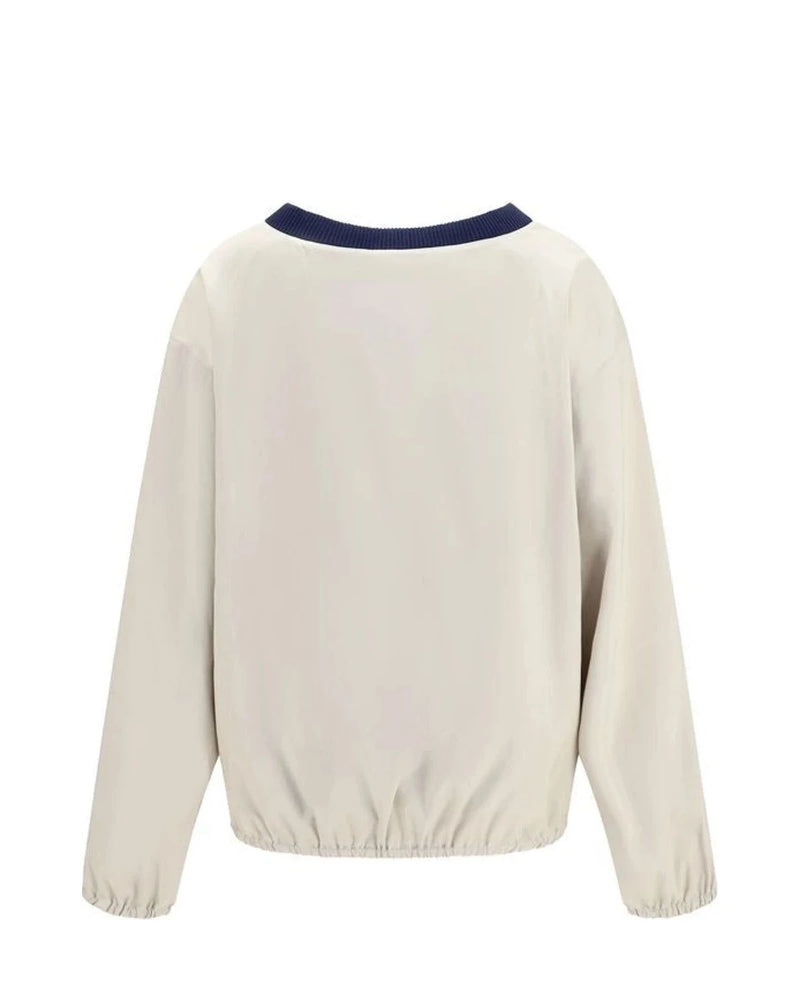 Miu Miu Sweatshirt in beige, Recycled Polyester — view 2