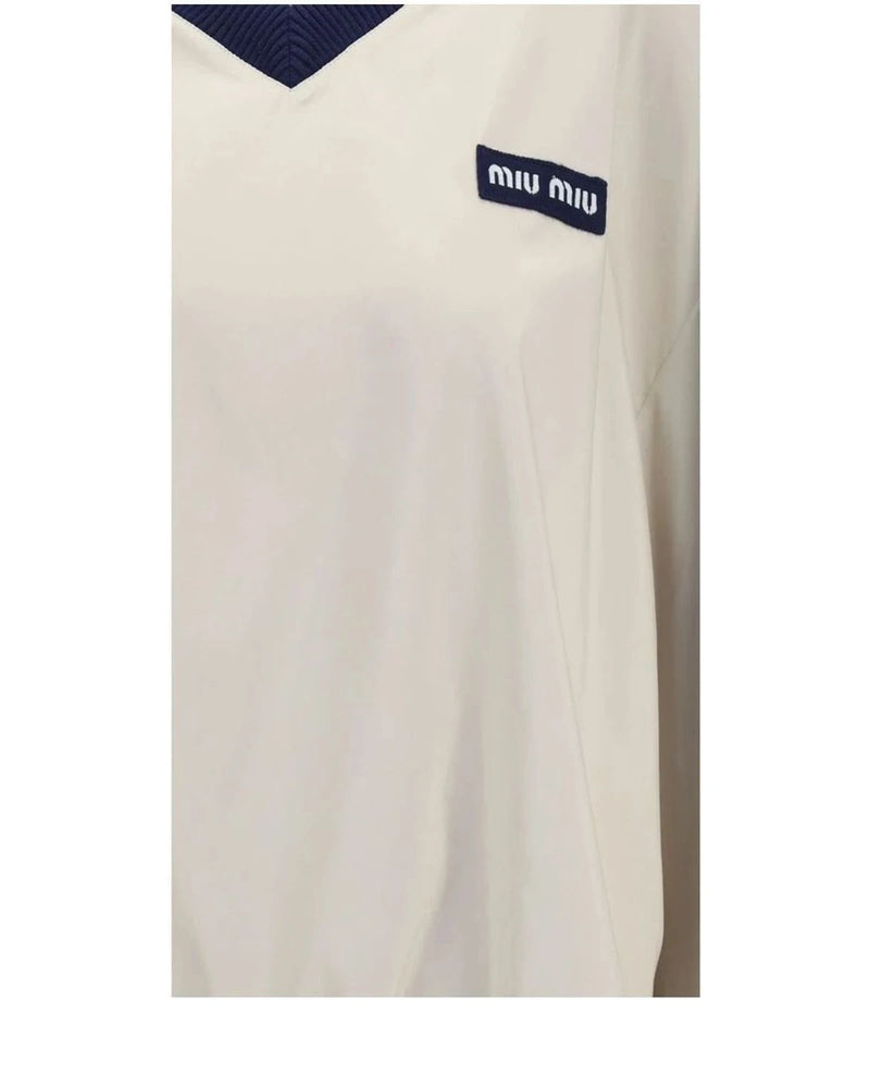 Miu Miu Sweatshirt in beige, Recycled Polyester — view 3