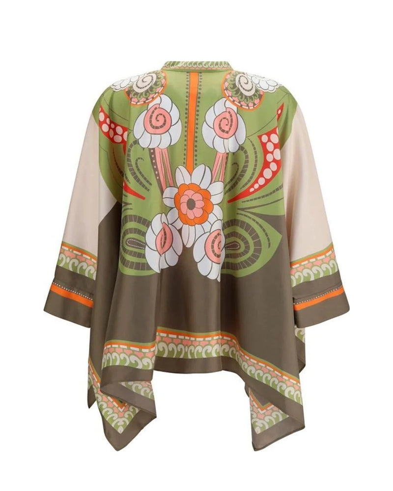 La Double J Blouse in multicolor, Silk — view 2