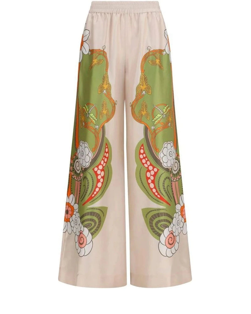 La Double J Palazzo Pant in multicolor, Silk