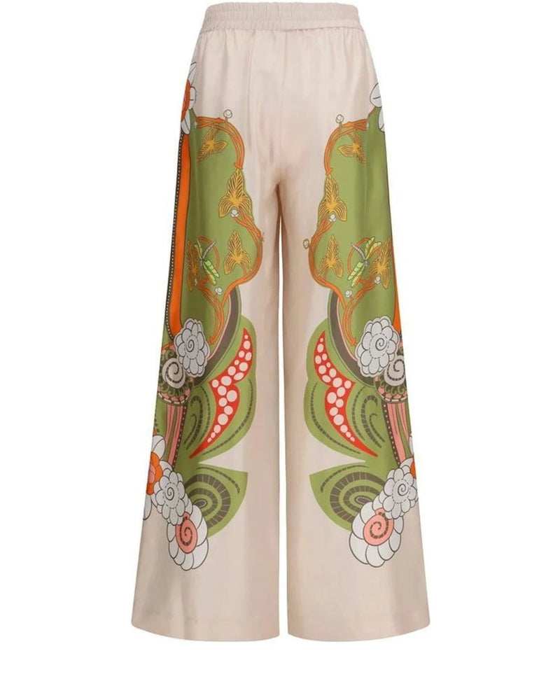 La Double J Palazzo Pant in multicolor, Silk — view 2