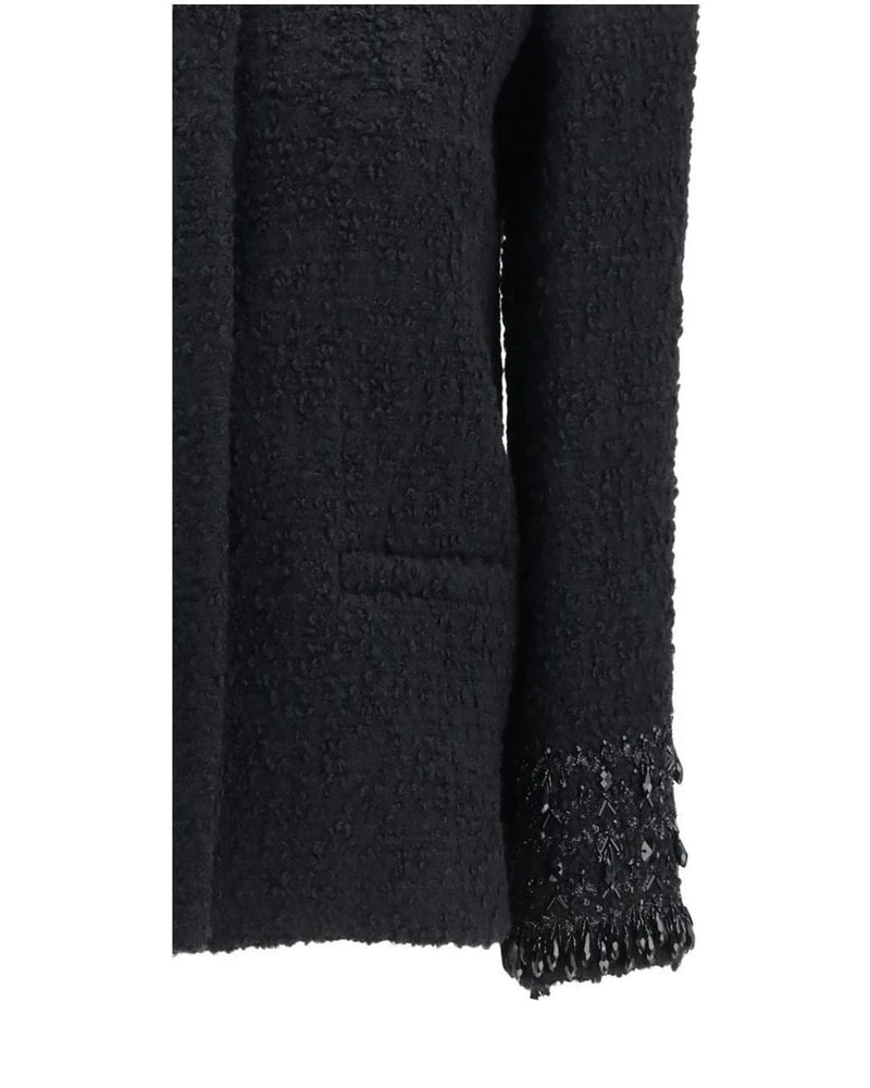 Valentino Garavani Bolero Jacket in black, Fleece Wool — view 3