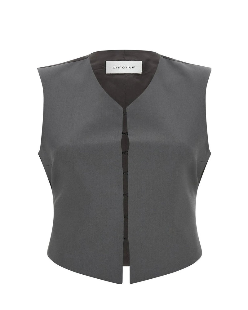 Armarium Vest in gray, Virgin Wool