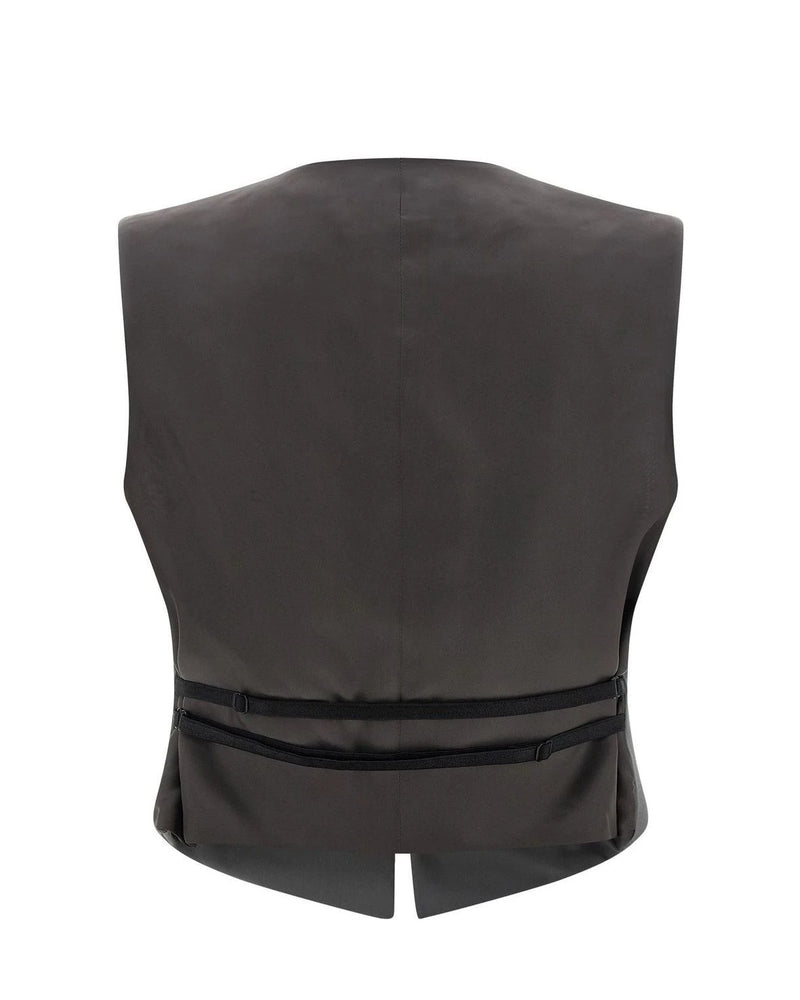 Armarium Vest in gray, Virgin Wool — view 2