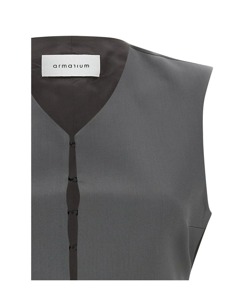 Armarium Vest in gray, Virgin Wool — view 3
