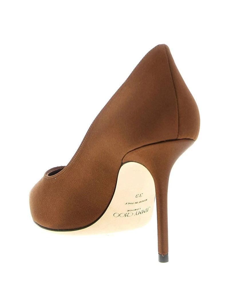 Jimmy Choo Tencel Brown Pumps 