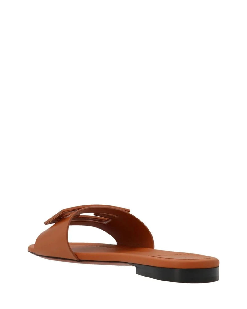Fendi Brown Slides 