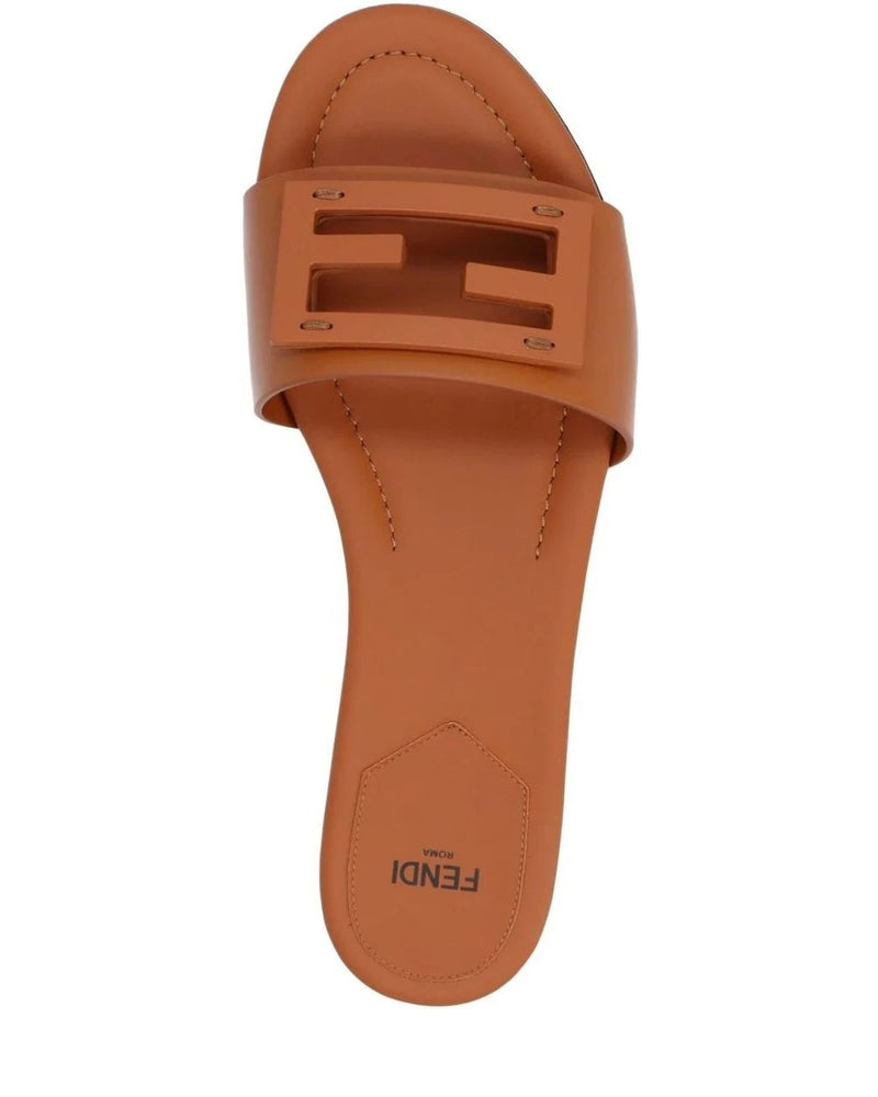 Fendi Brown Slides 