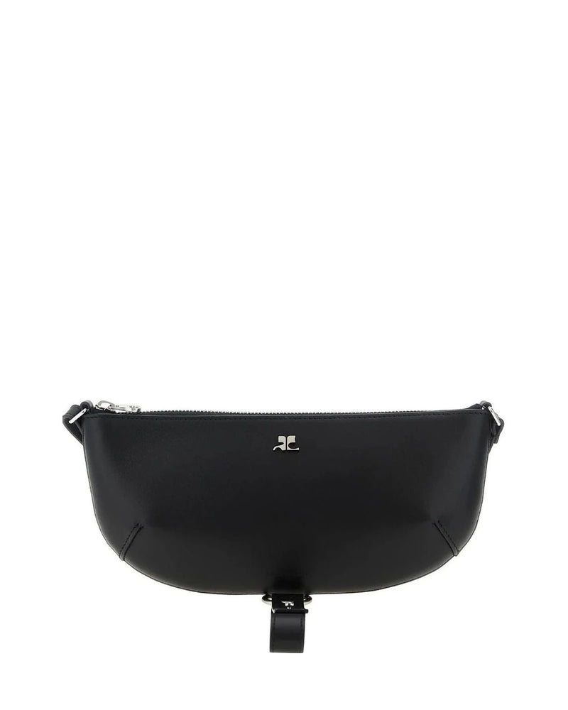 Courrèges Belt Bag in black, Calfskin Leather