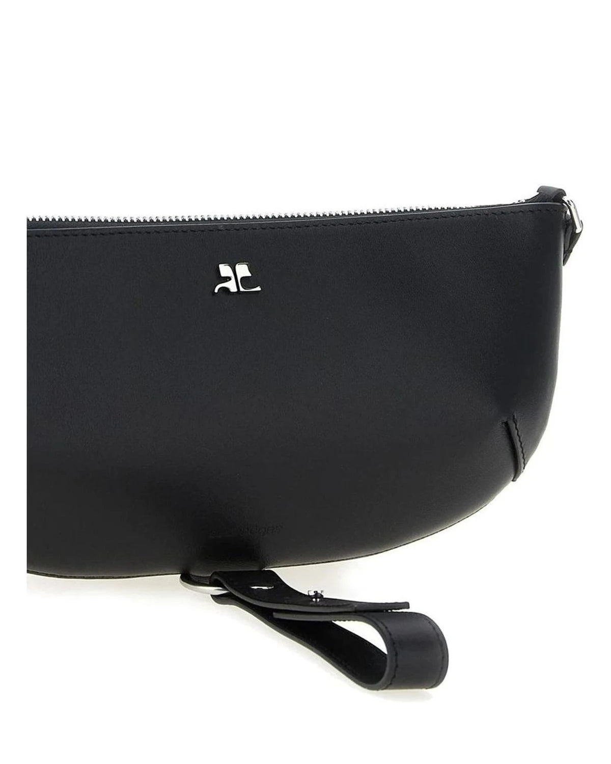 Courrèges Belt Bag in black, Calfskin Leather — view 3