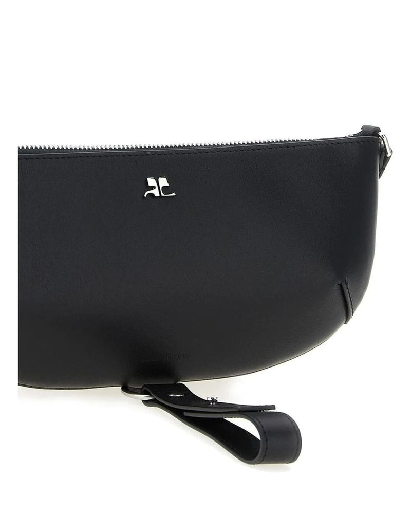 Courrèges Belt Bag in black, Calfskin Leather — view 3