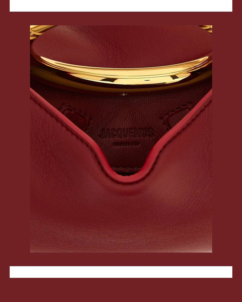 Jacquemus Shopper Bag in red, Lamb Leather — view 4