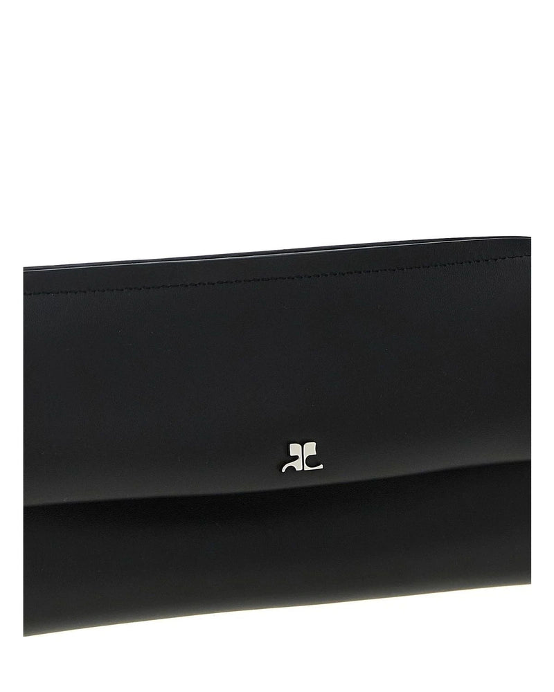 Courrèges Shoulder Bag in black, Cow Leather — view 3
