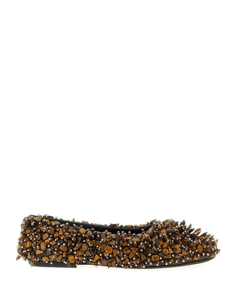 Dries Van Noten Brown Ballet Flats 
