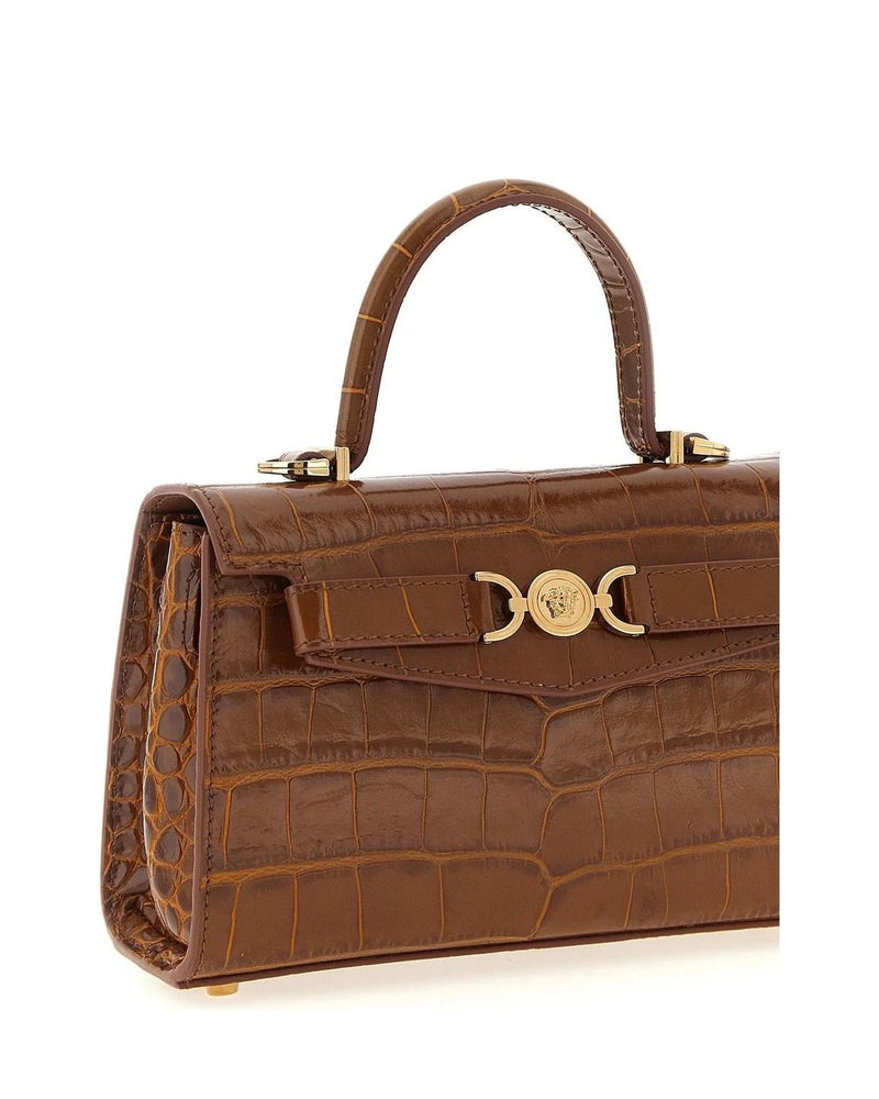 Versace Satchel Bag in brown, Calfskin Leather — view 3