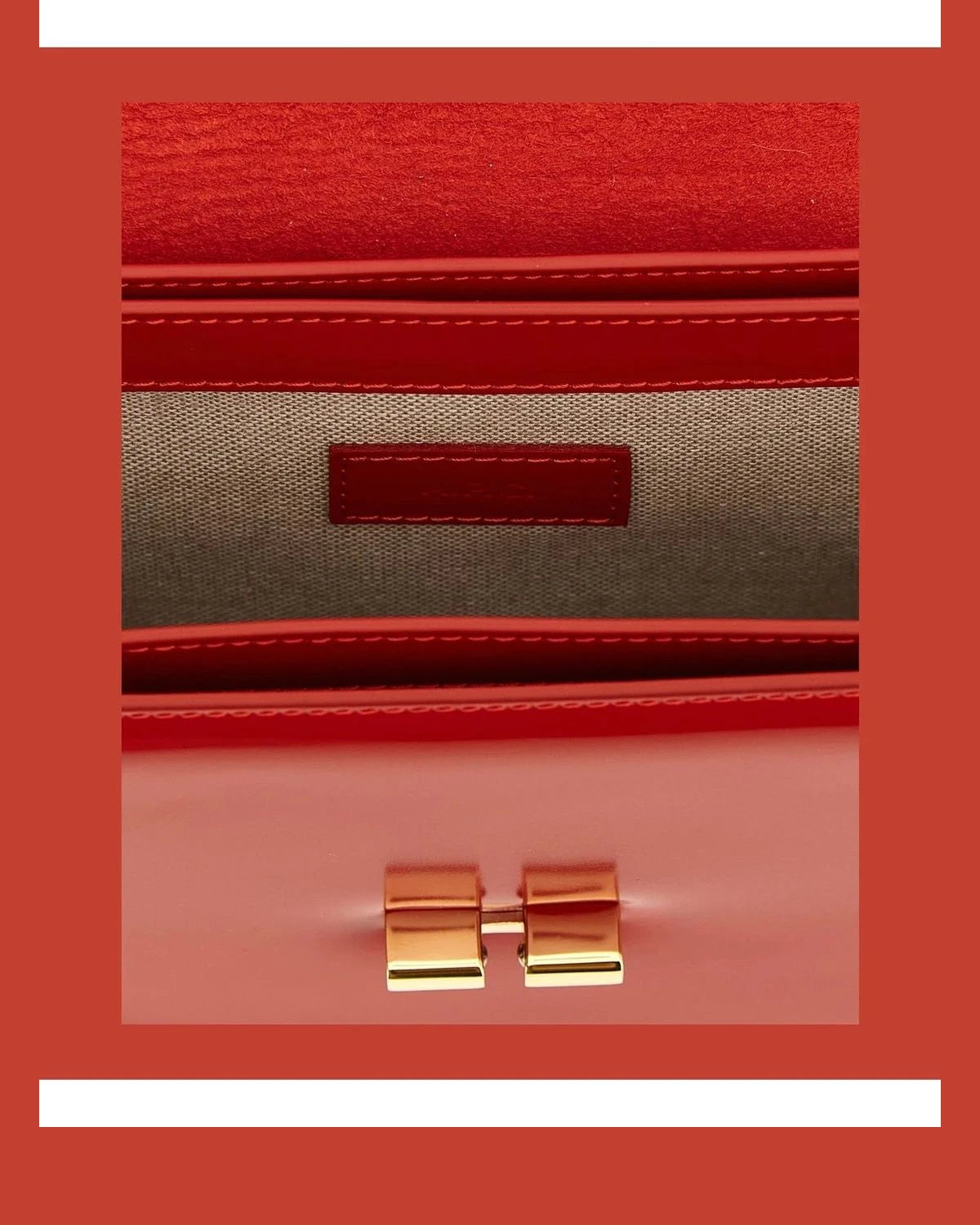 A.P.C. Cross Body Bag in red, Cow Leather — view 4