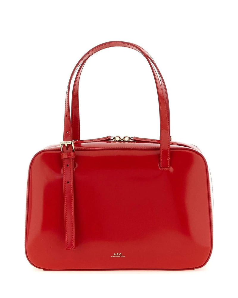 A.P.C. Satchel Bag in red, Cow Leather