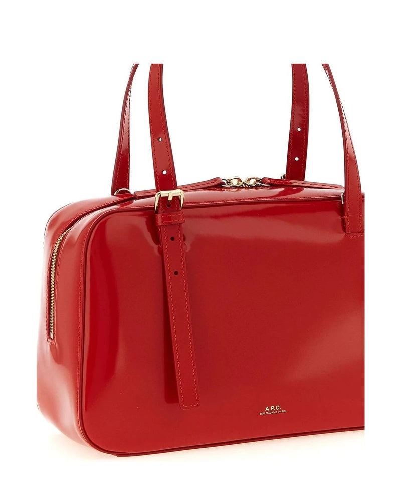 A.P.C. Satchel Bag in red, Cow Leather — view 3