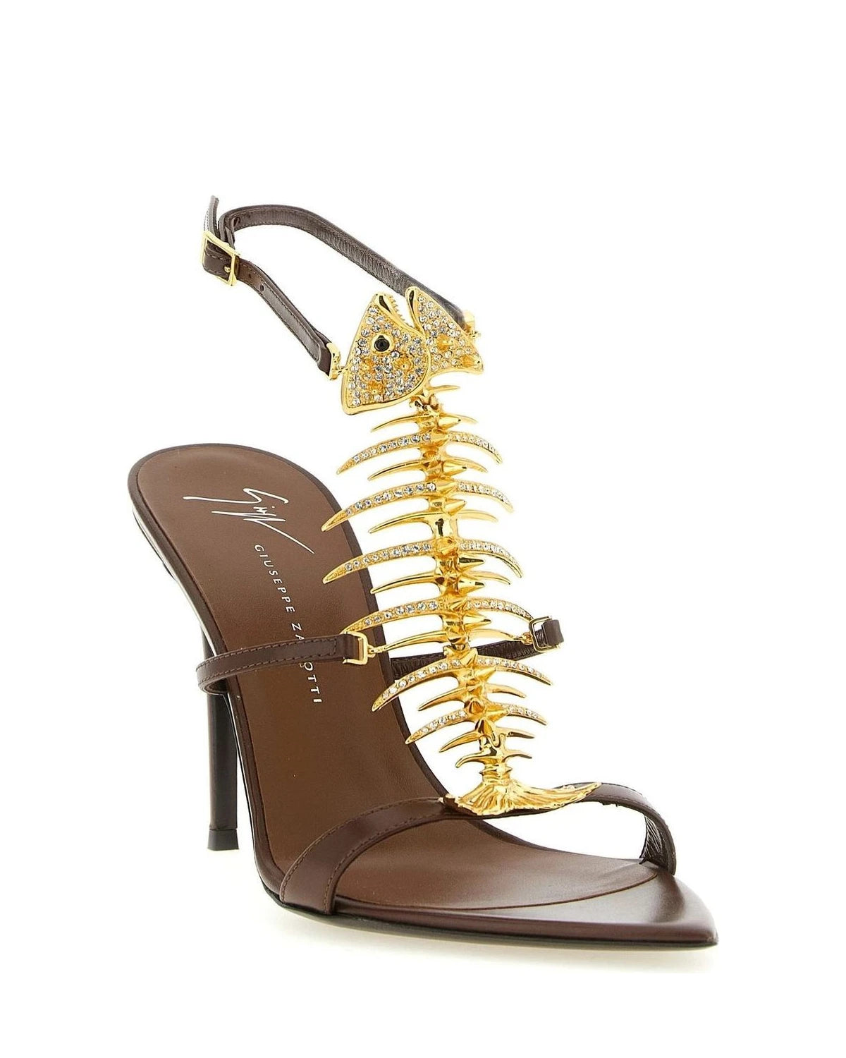 Giuseppe Zanotti Brown Stiletto Sandals 
