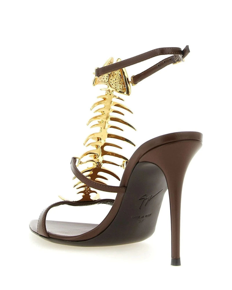 Giuseppe Zanotti Brown Stiletto Sandals 