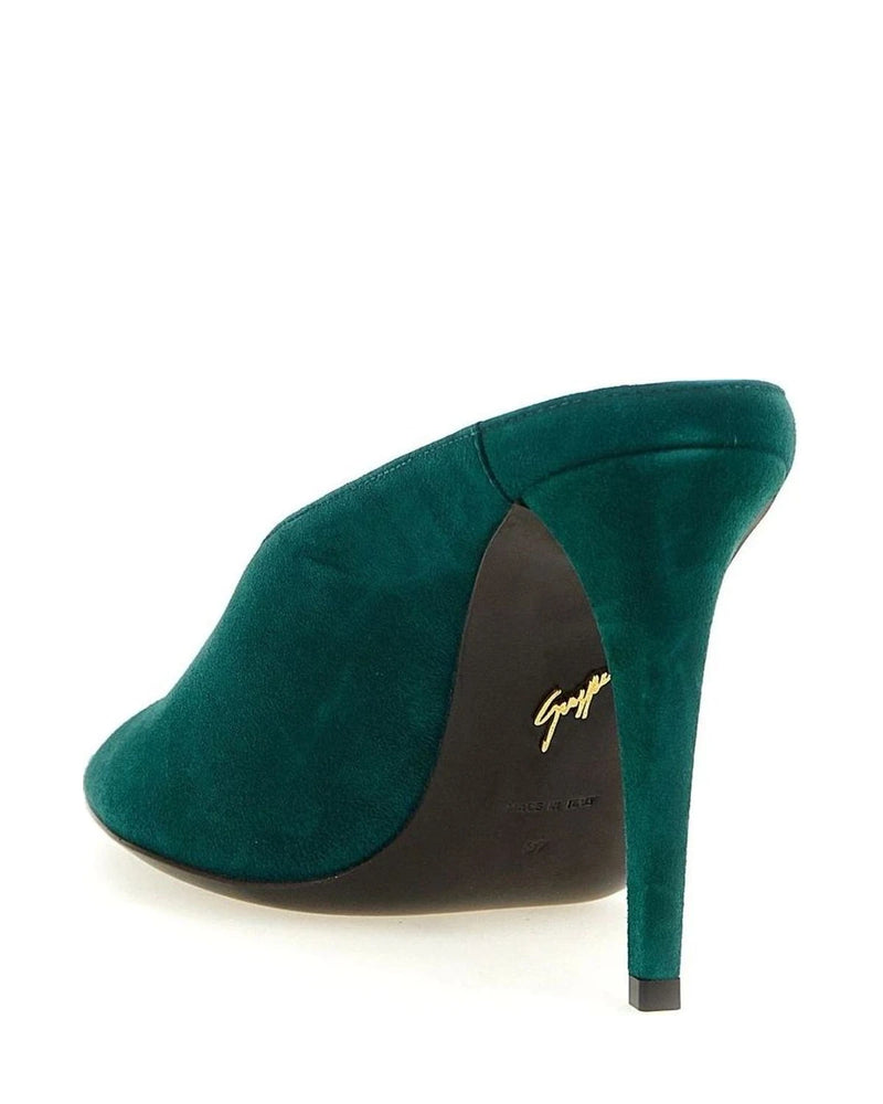 Giuseppe Zanotti Green Stiletto Sandals 