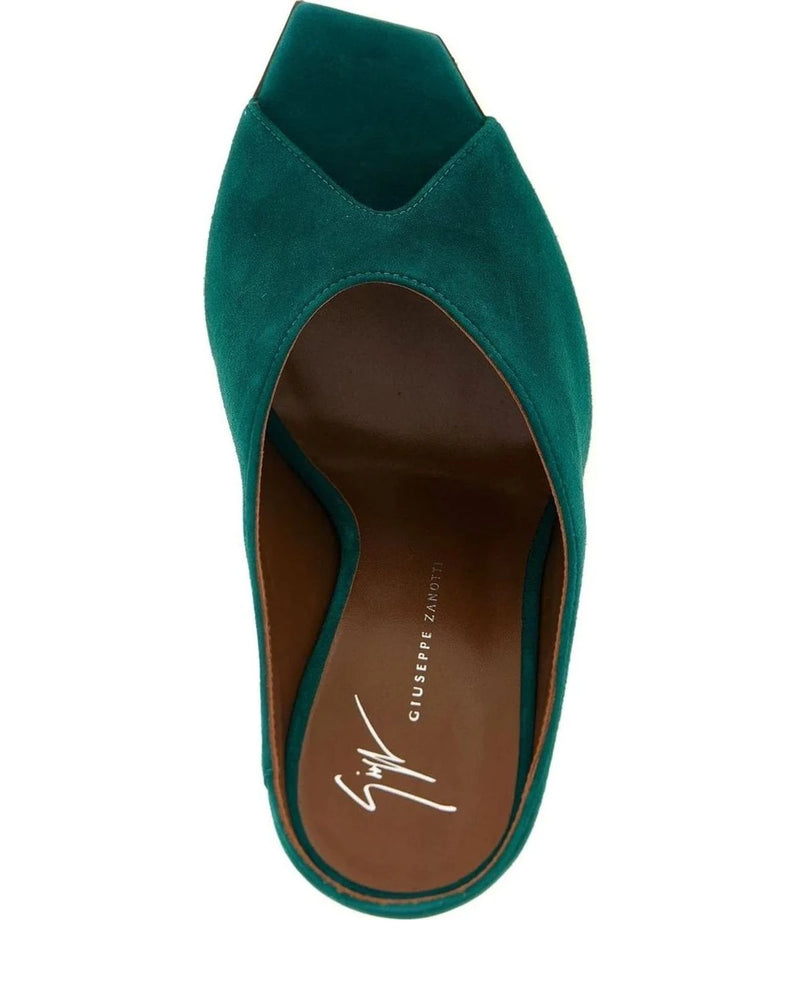 Giuseppe Zanotti Green Stiletto Sandals 