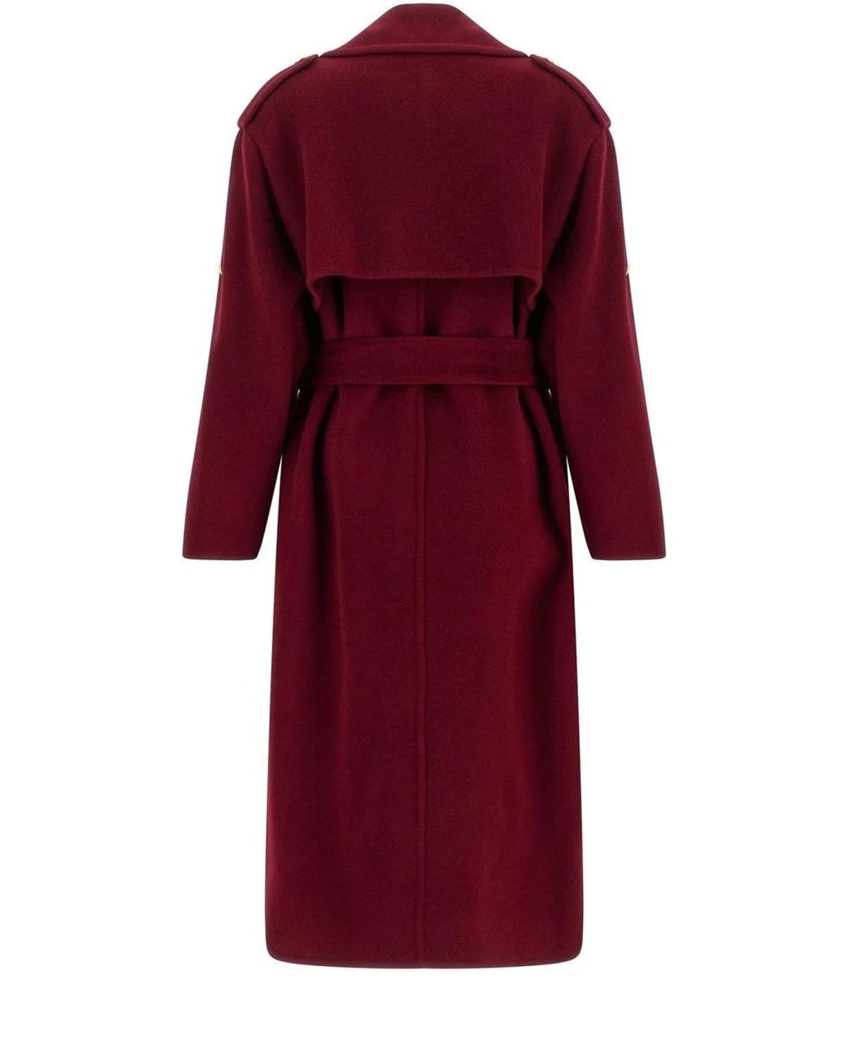 Alberta Ferretti Wrap Coat in red, Wool — view 2