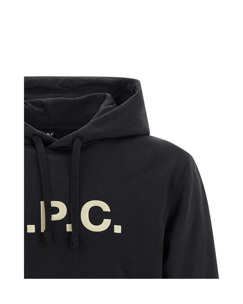 A.P.C. Hoodie in black, Cotton — view 3