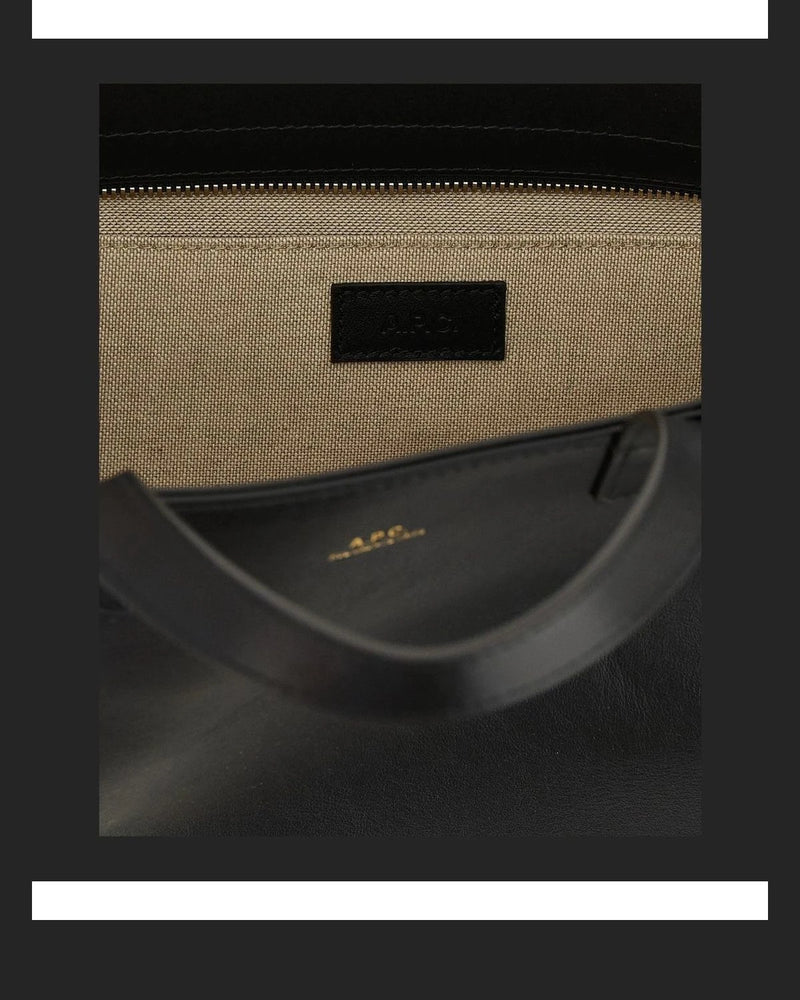 A.P.C. Tote Bag in black, Cow Leather — view 4